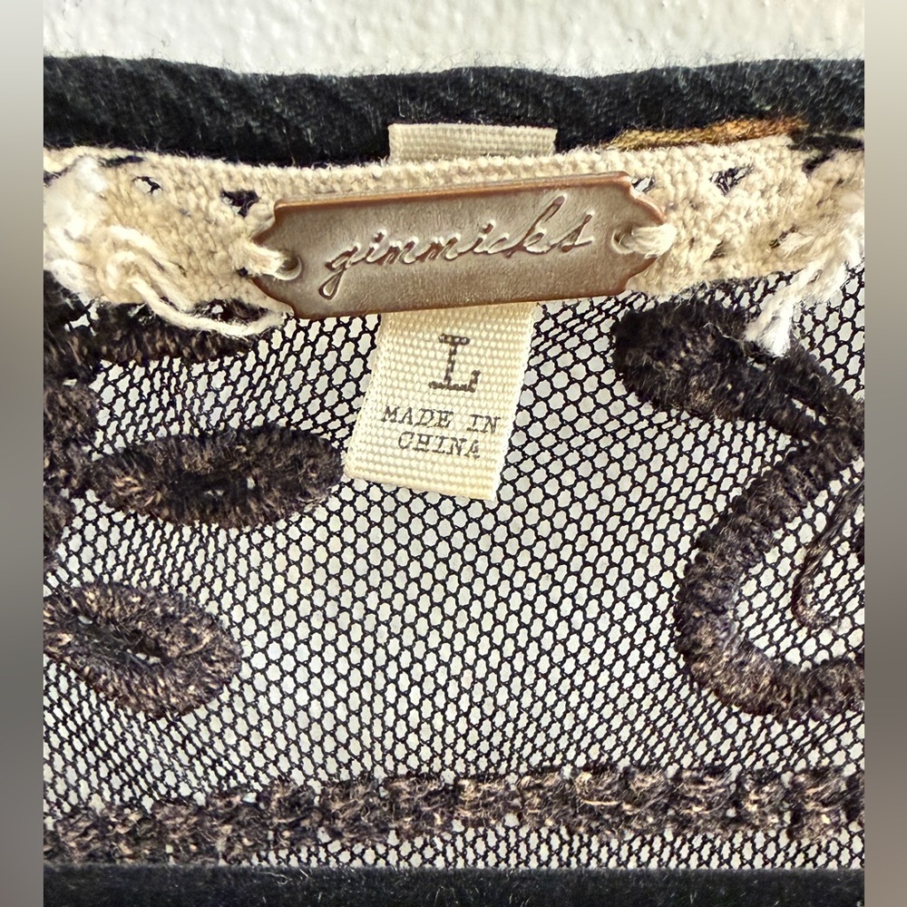 Gimmicks by BKE Boho Floral Lace Blouse L - Picture 4 of 14